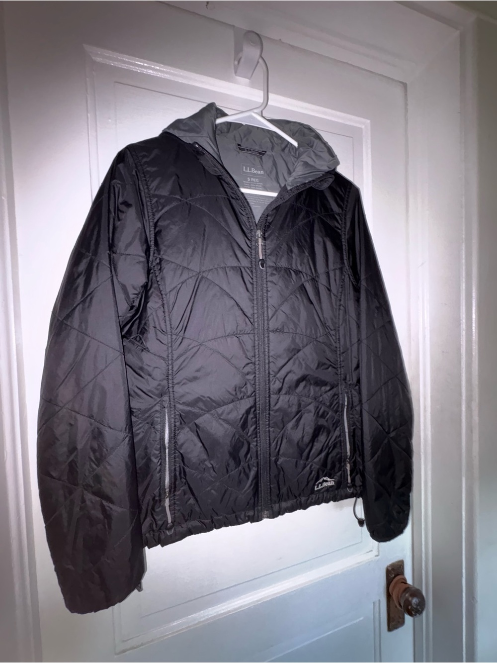 L.L. Bean Women’s Black Quilted Hooded Jacket